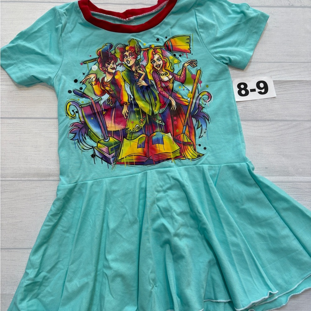 UTK hocus pocus Kids Short Sleeve peplum size 8-9